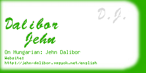 dalibor jehn business card